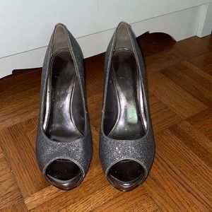 Glitter Platform Heels. Size 7.5. Worn once.